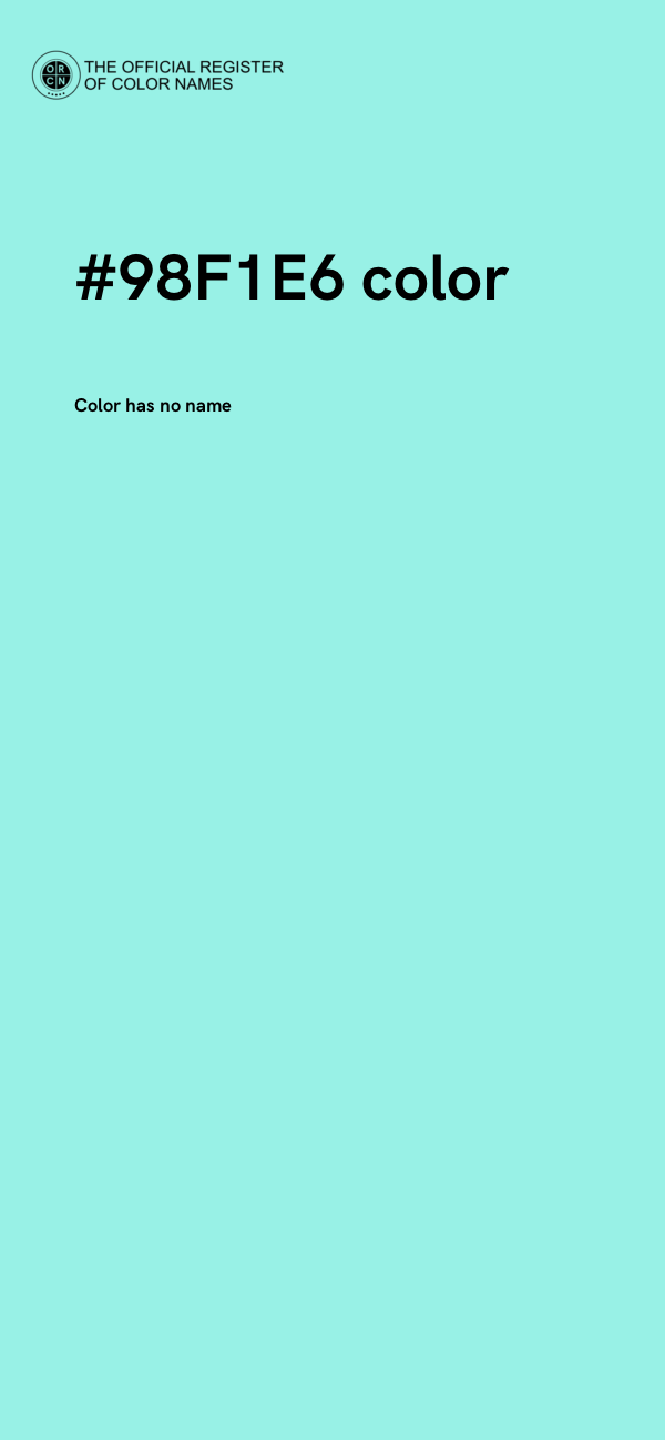 #98F1E6 color image