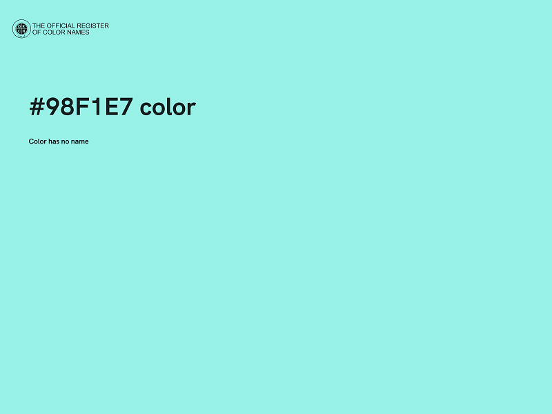 #98F1E7 color image