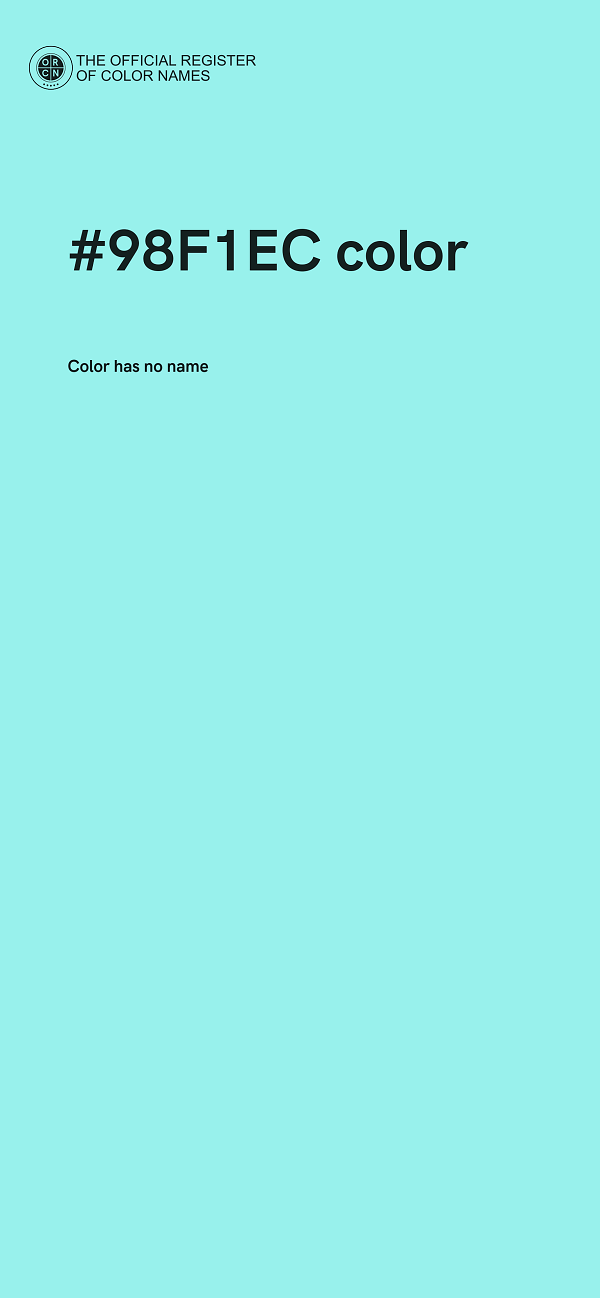 #98F1EC color image