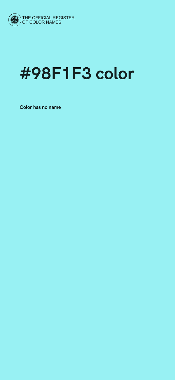 #98F1F3 color image