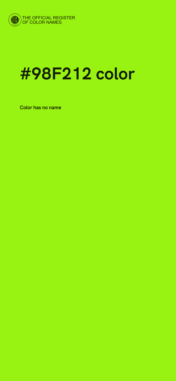 #98F212 color image