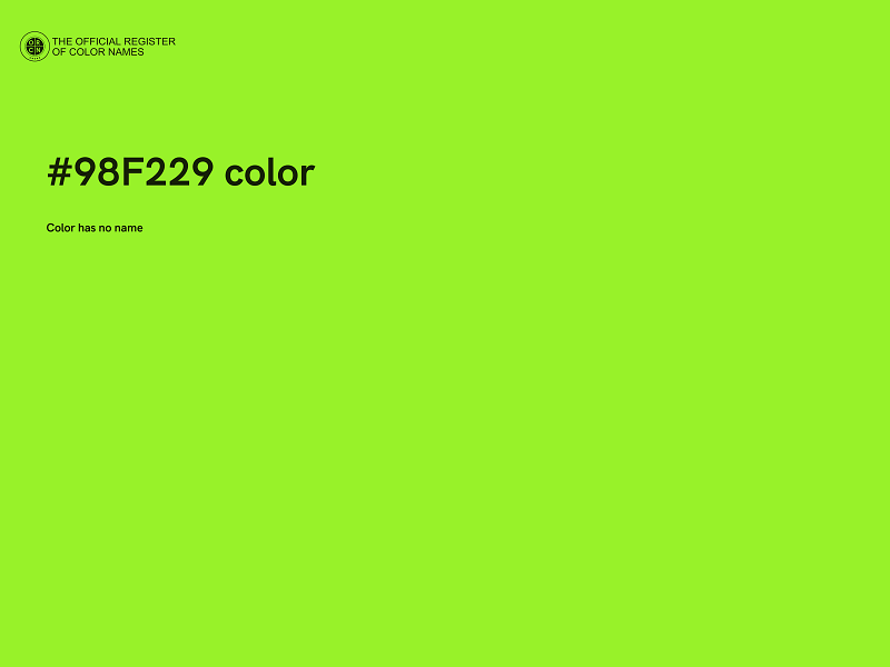 #98F229 color image