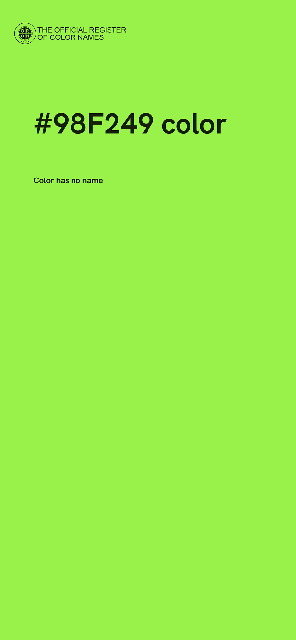 #98F249 color image