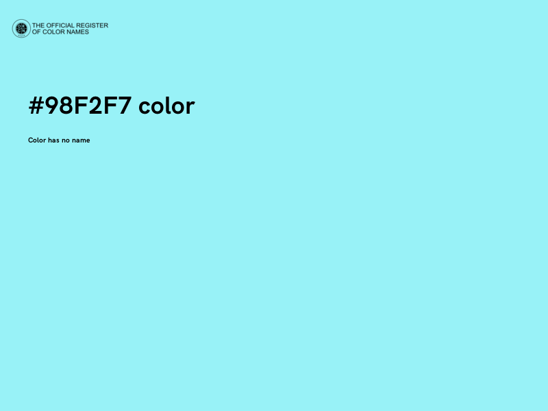 #98F2F7 color image
