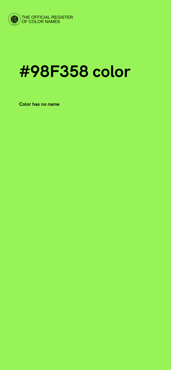 #98F358 color image