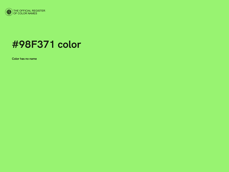 #98F371 color image