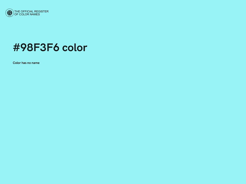 #98F3F6 color image