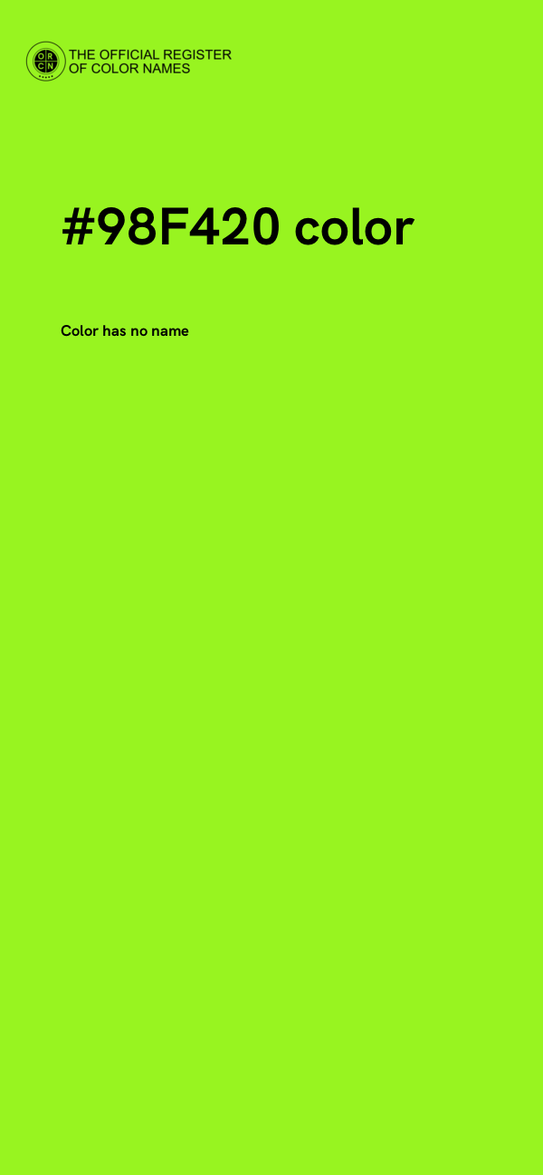 #98F420 color image