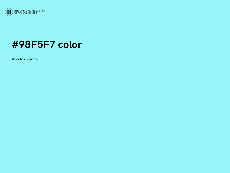 #98F5F7 color image
