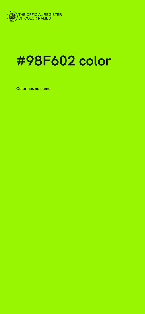 #98F602 color image