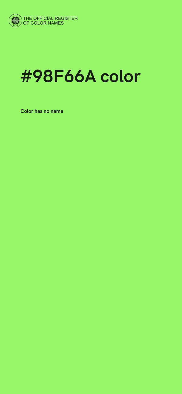 #98F66A color image