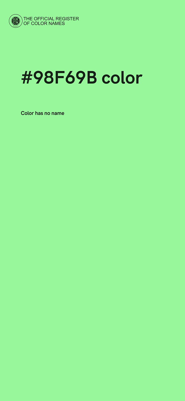 #98F69B color image