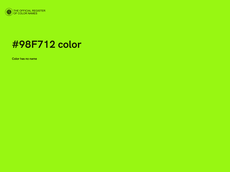 #98F712 color image