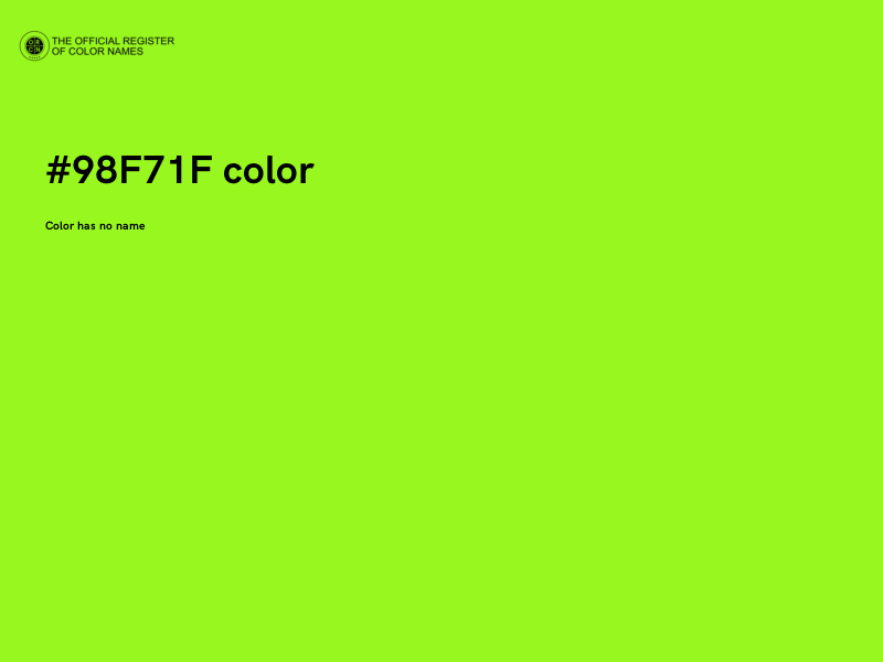 #98F71F color image