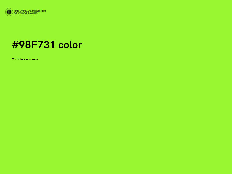 #98F731 color image