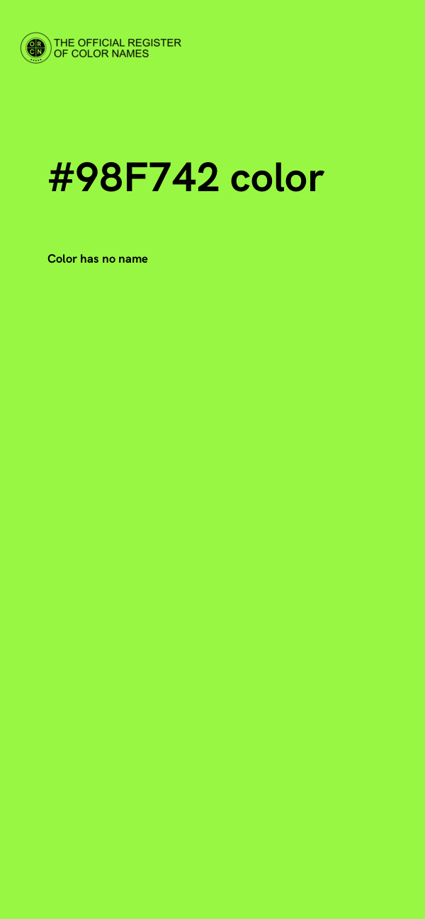 #98F742 color image