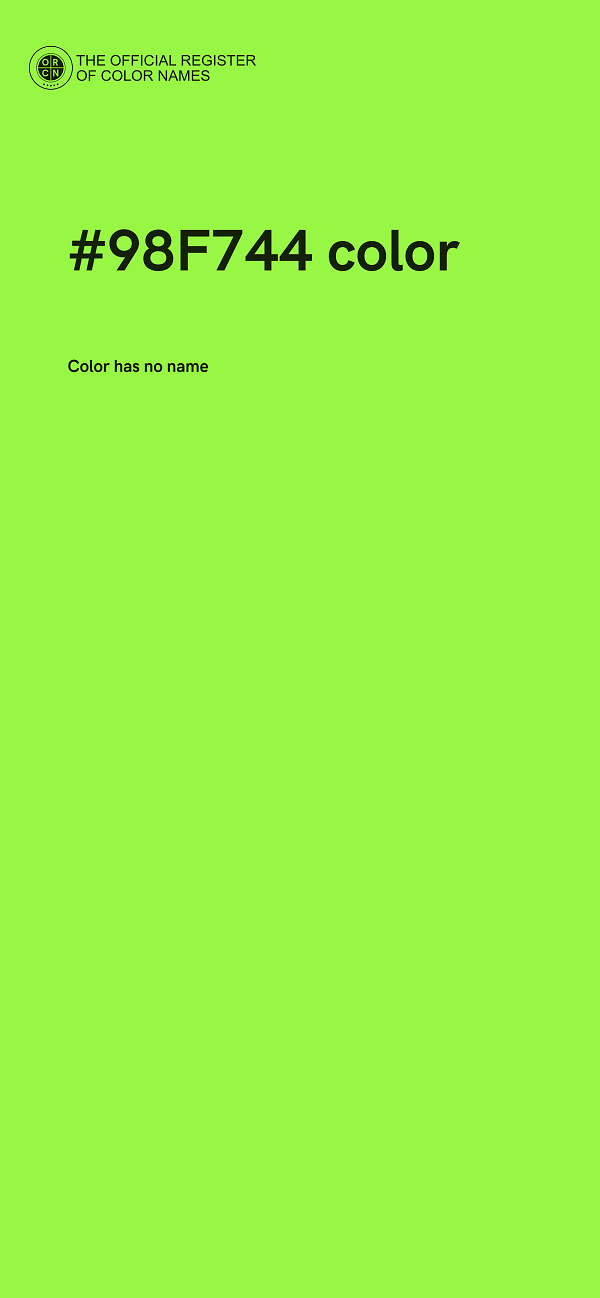 #98F744 color image