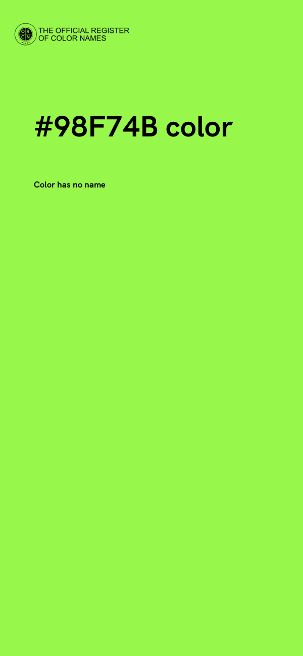 #98F74B color image