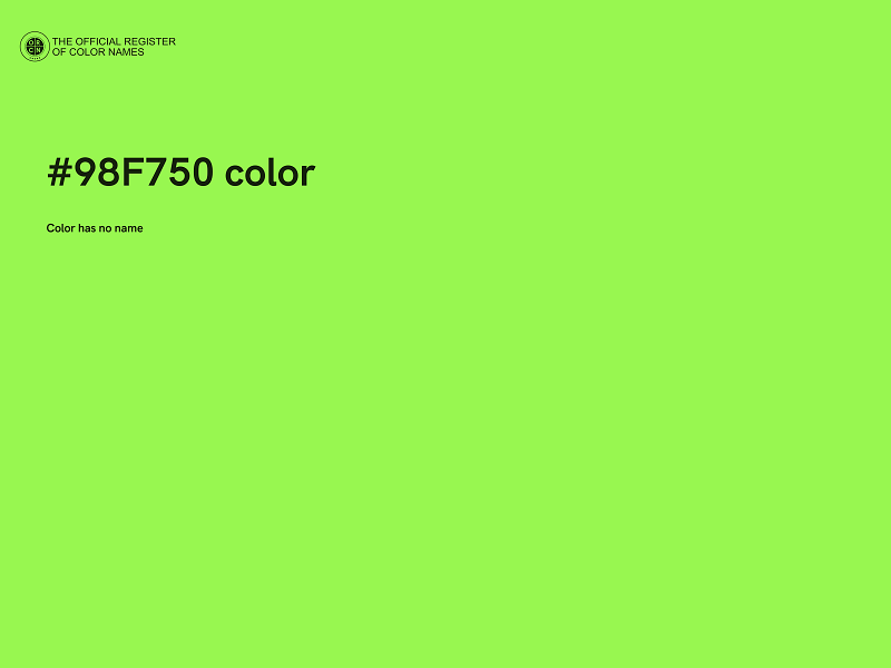 #98F750 color image