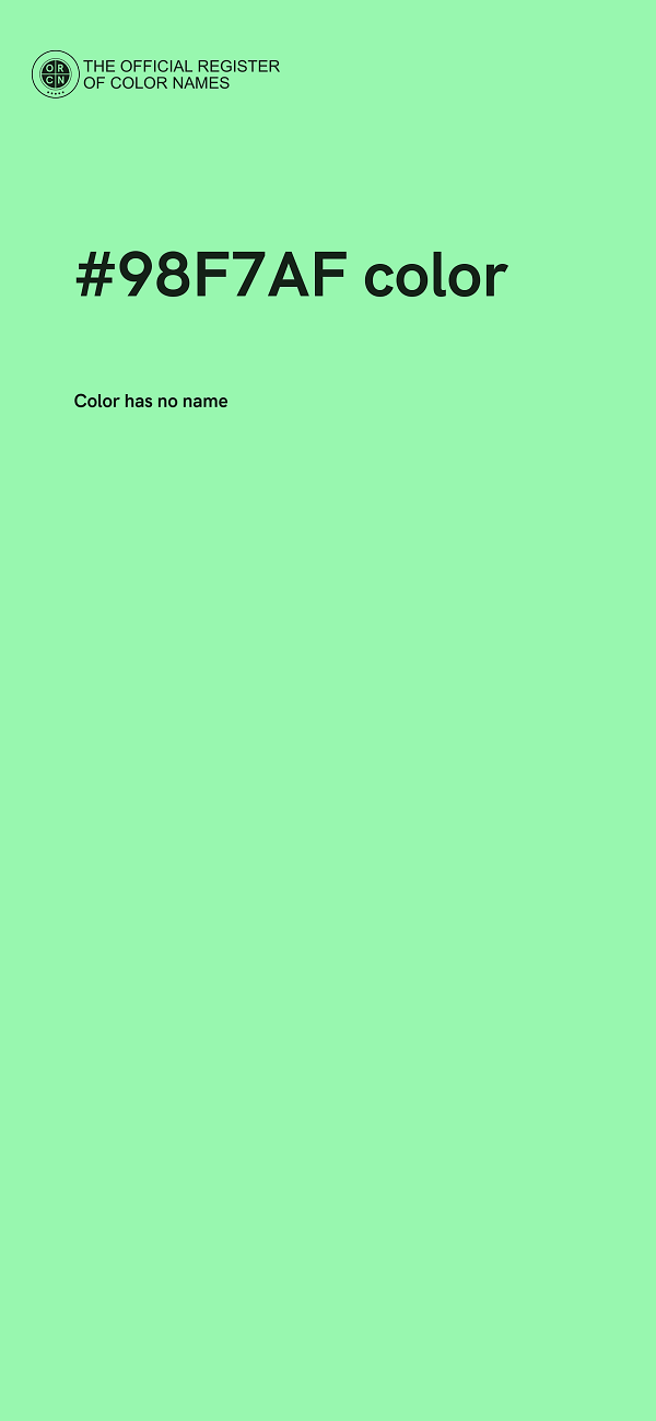 #98F7AF color image
