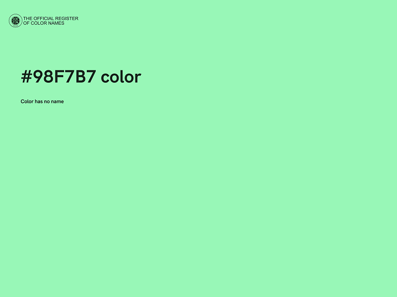 #98F7B7 color image