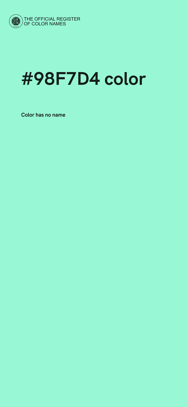 #98F7D4 color image