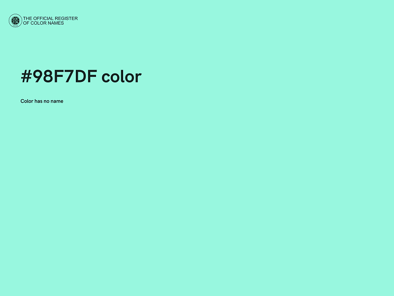 #98F7DF color image