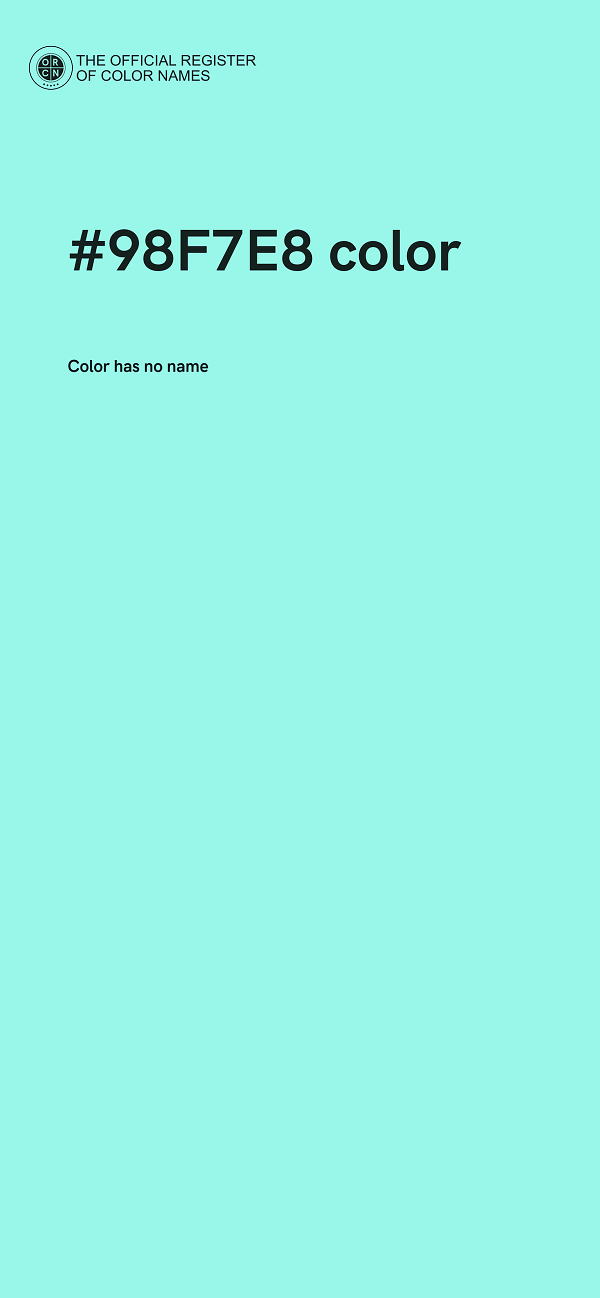 #98F7E8 color image