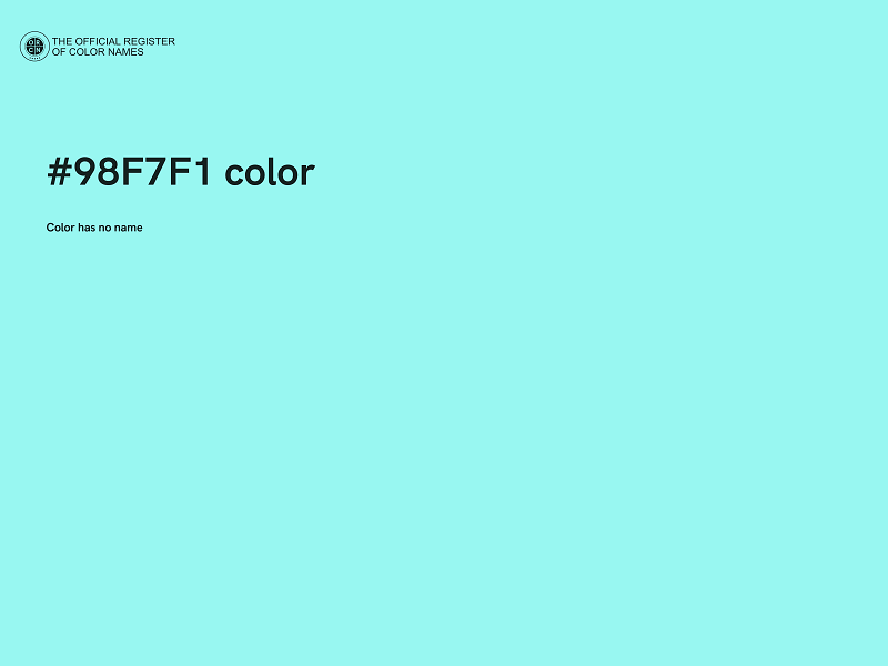 #98F7F1 color image