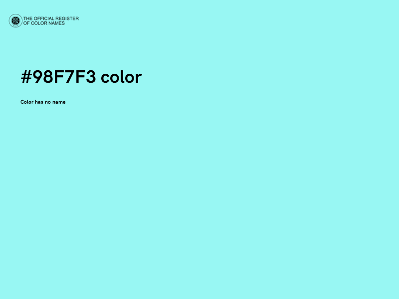 #98F7F3 color image