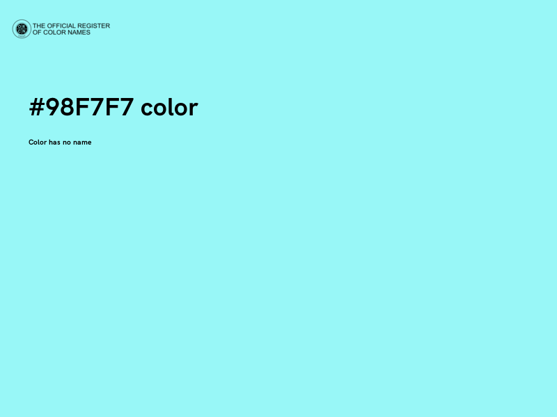 #98F7F7 color image