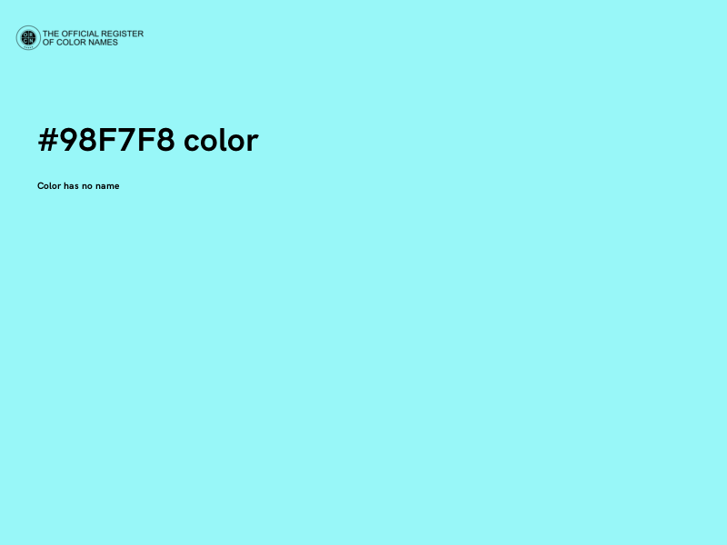 #98F7F8 color image