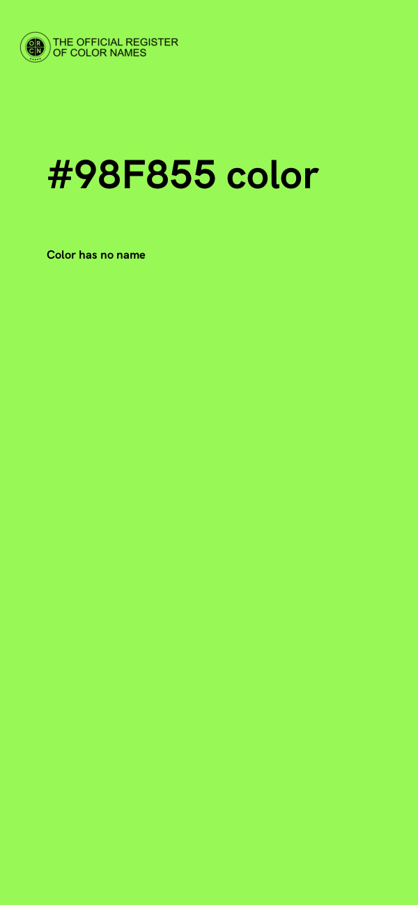 #98F855 color image