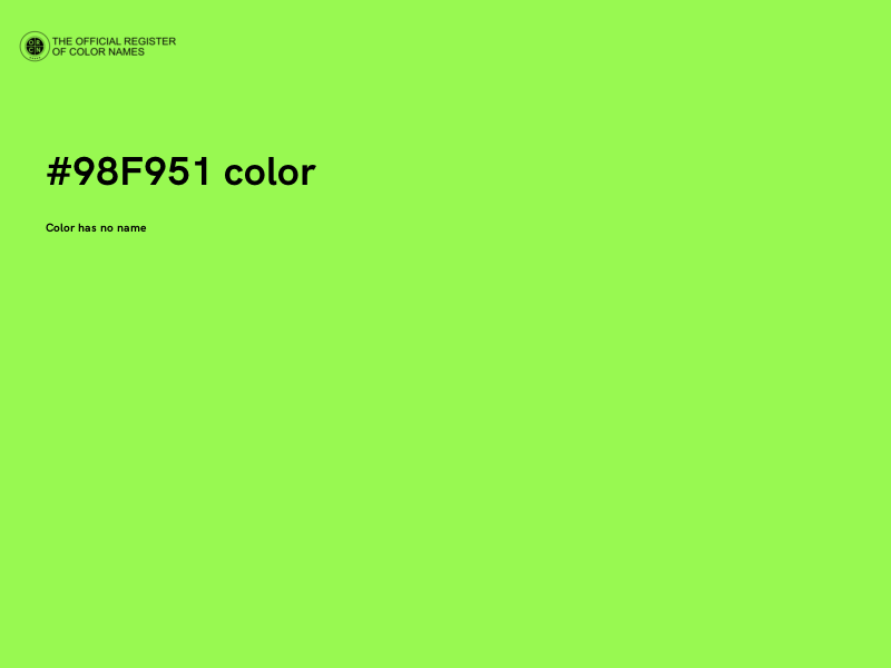 #98F951 color image