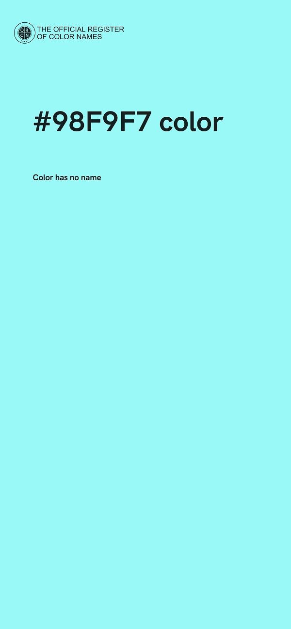 #98F9F7 color image