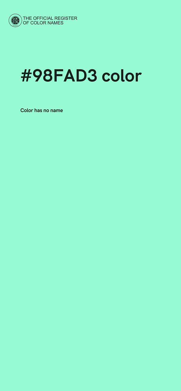 #98FAD3 color image