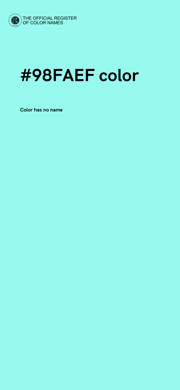 #98FAEF color image