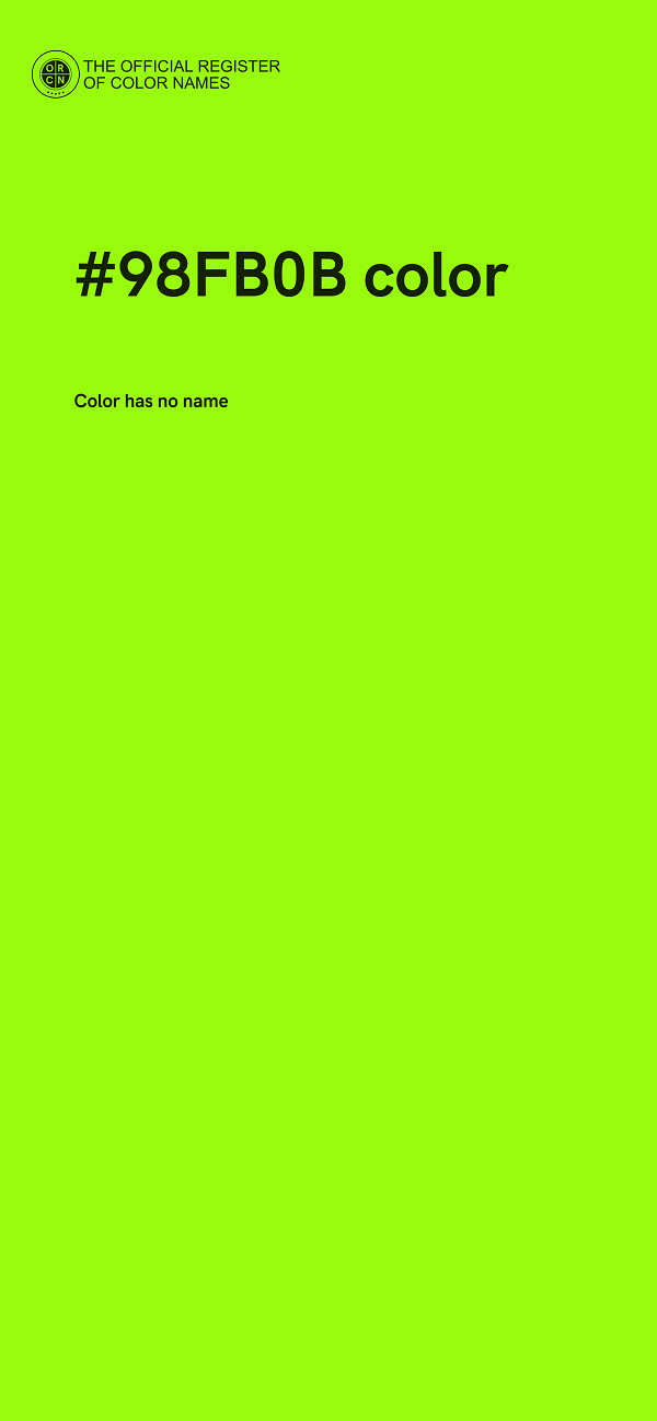 #98FB0B color image