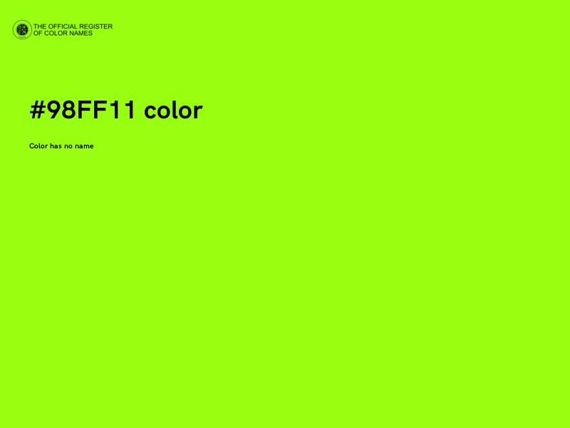 #98FF11 color image