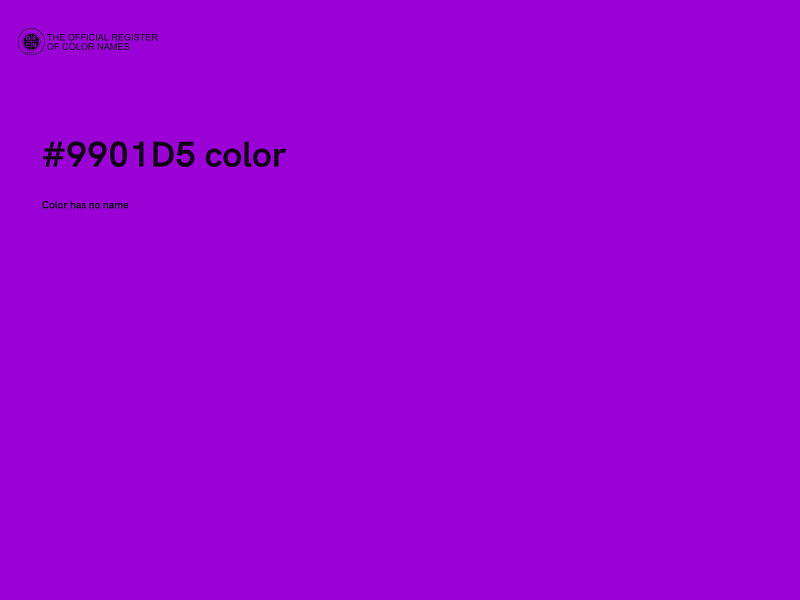 #9901D5 color image