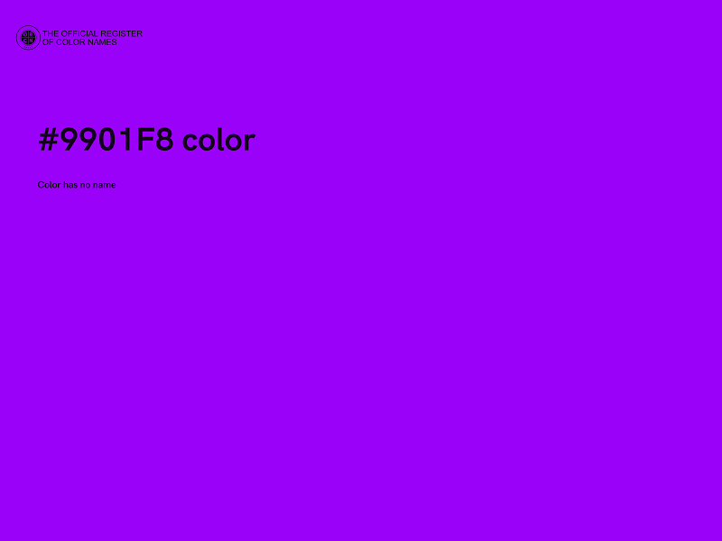 #9901F8 color image