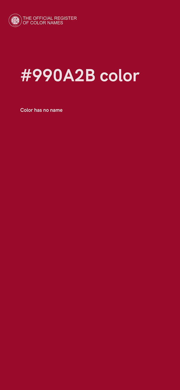 #990A2B color image
