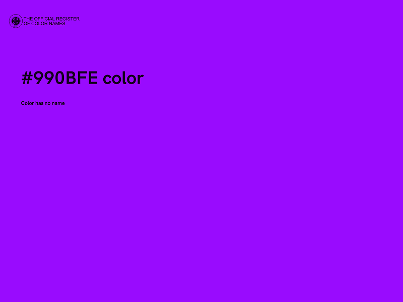 #990BFE color image