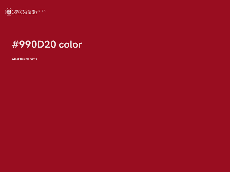 #990D20 color image