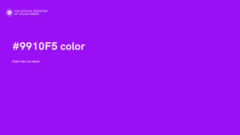 #9910F5 color image