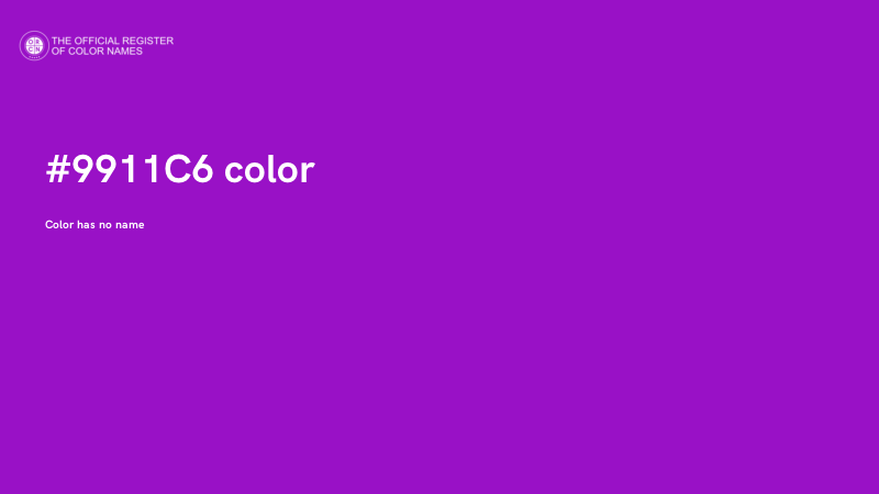 #9911C6 color image