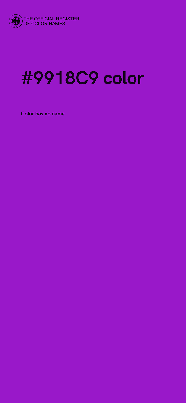 #9918C9 color image
