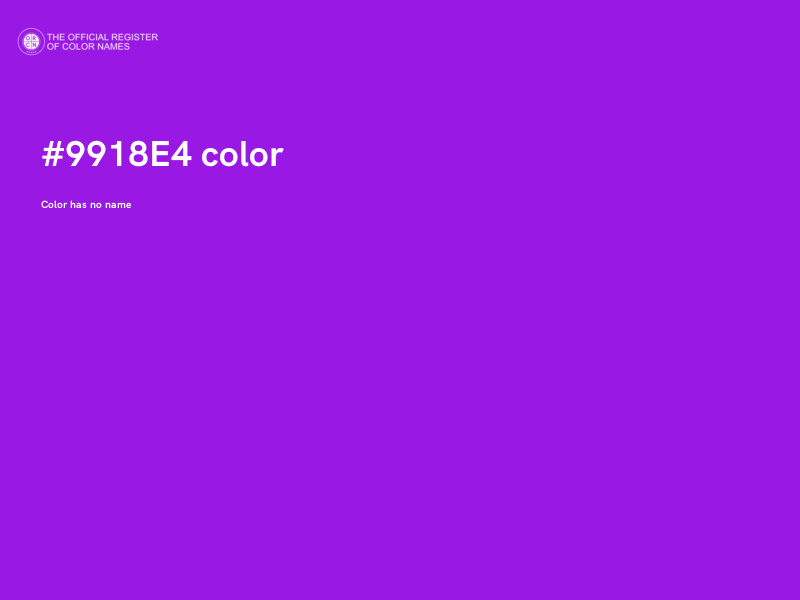 #9918E4 color image