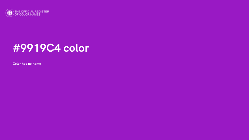 #9919C4 color image