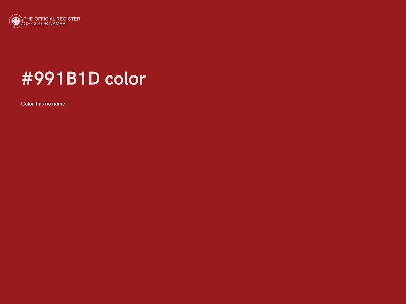 #991B1D color image